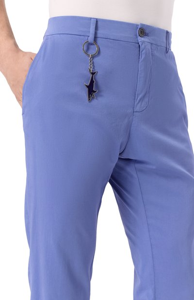 Брюки из хлопка и шелка PAUL&SHARK синего цвета по цене 42750 руб., арт. 25414043, фото 5 Брюки из хлопка и шелка PAUL&SHARK, арт. 25414043, фото 5