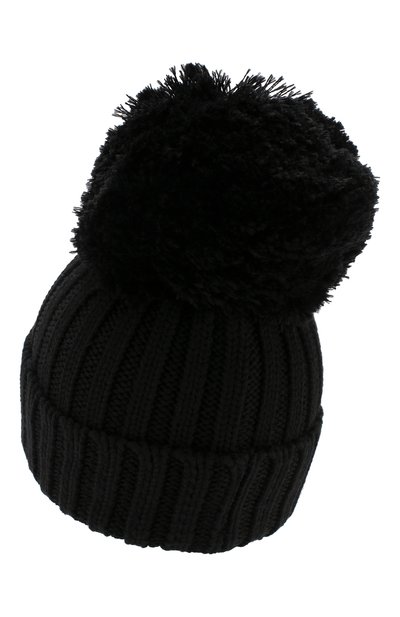 Шапка фактурной вязки с помпоном MOOSE KNUCKLES черного цвета по цене 10600 руб., арт. MK8747MFT, фото 2 Шапка фактурной вязки с помпоном MOOSE KNUCKLES, арт. MK8747MFT, фото 2