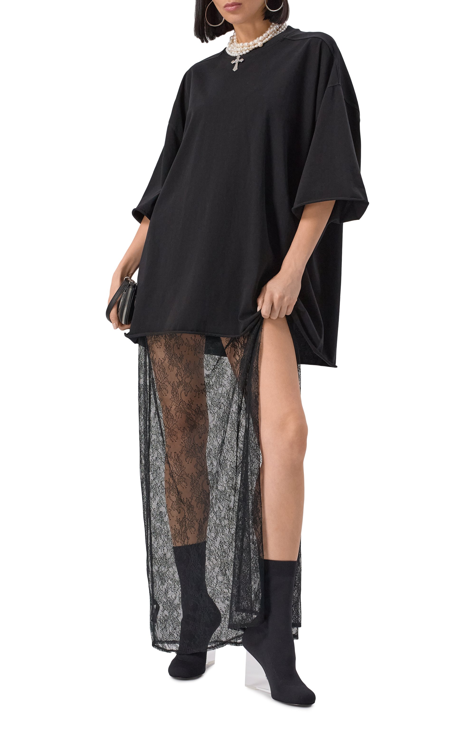 Хлопковая футболка RICK OWENS, арт. RP01E7204/JA, фото 2