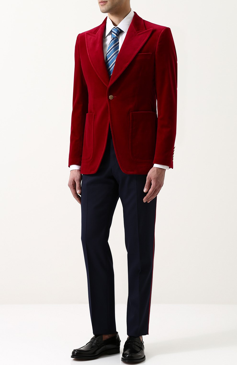 Однобортный вечерний пиджак с остроконечными лацканами GUCCI, арт. 508549/Z409H, фото 2