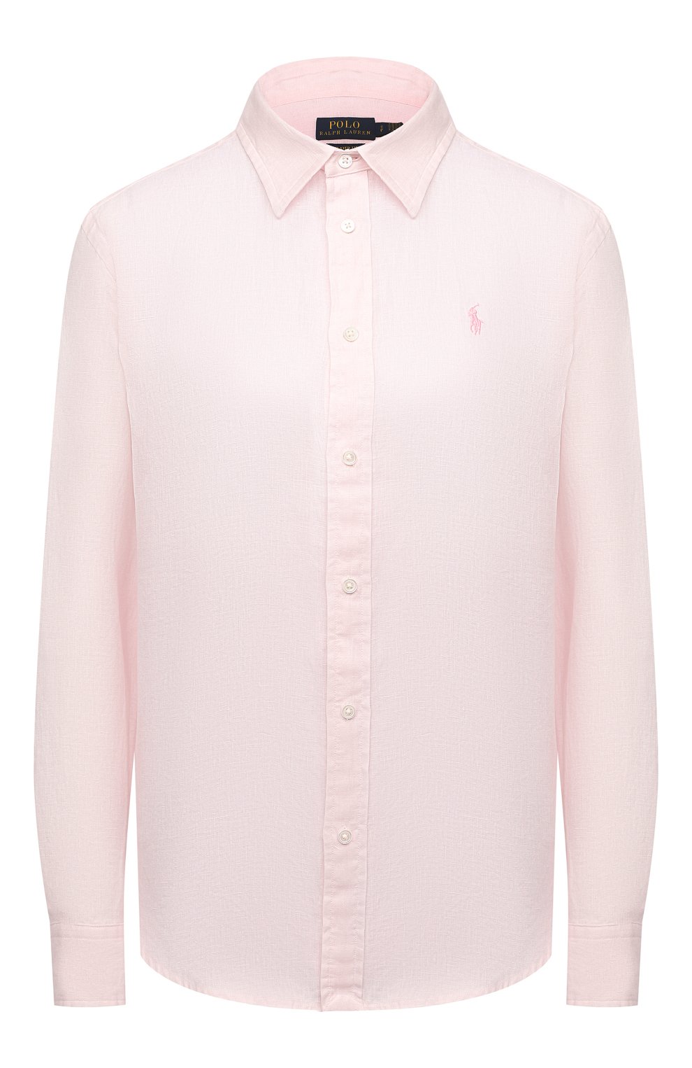 Льняная рубашка POLO RALPH LAUREN светло-розового цвета по цене 14650 руб., арт. 211827658, фото 1 Льняная рубашка POLO RALPH LAUREN, арт. 211827658, фото 1