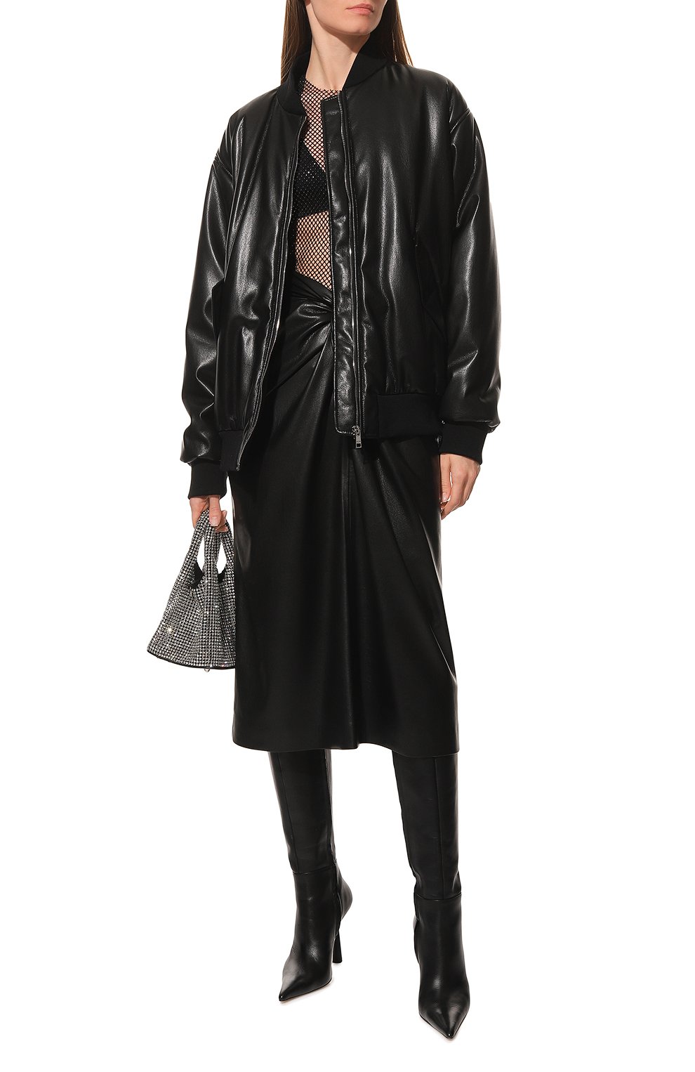 Юбка из экокожи MSGM, арт. 3441MDD09 237110, фото 2