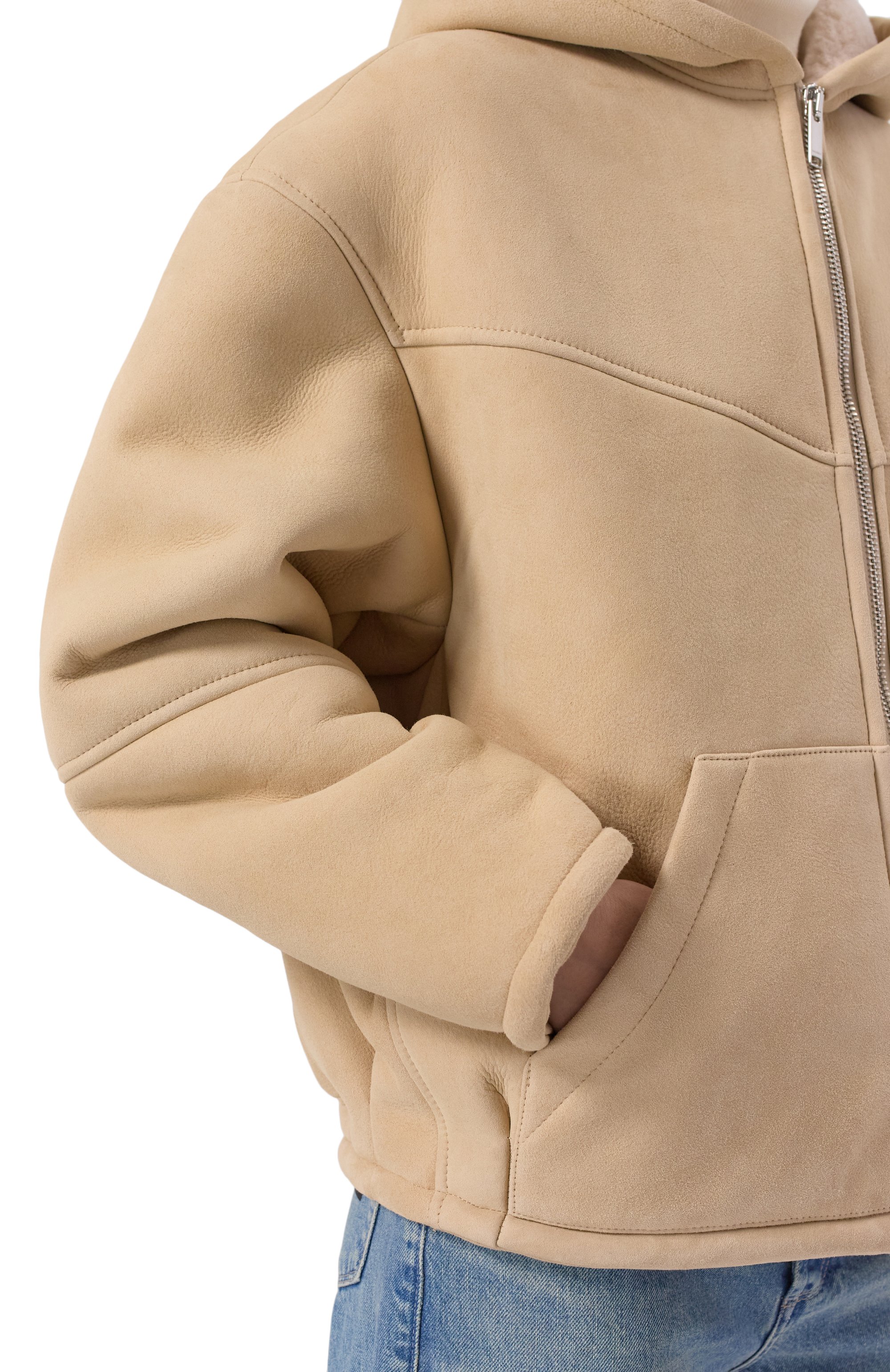 Дубленка из овчины HALFBOY бежевого цвета по цене 320500 руб., арт. HF251WL178, фото 5 Дубленка из овчины HALFBOY, арт. HF251WL178, фото 5