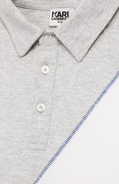 Хлопковое поло KARL LAGERFELD KIDS, арт. Z25184/6A-12A, фото 3