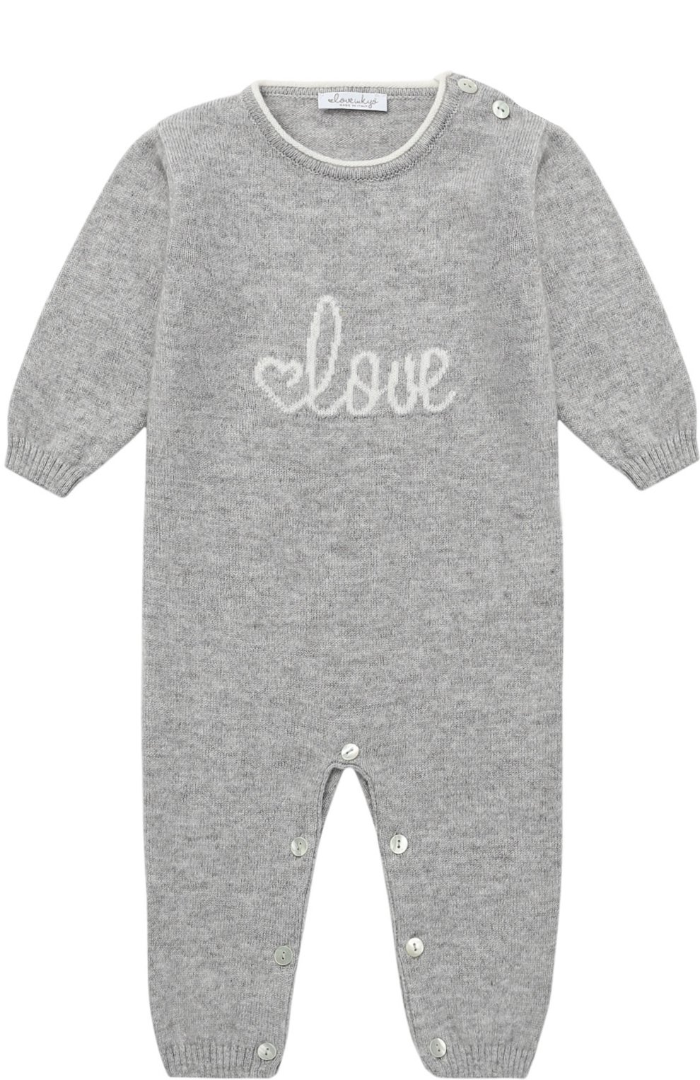 Кашемировый комбинезон с принтом LOVE IN KYO, арт. A17C402/1M-6M, фото 1