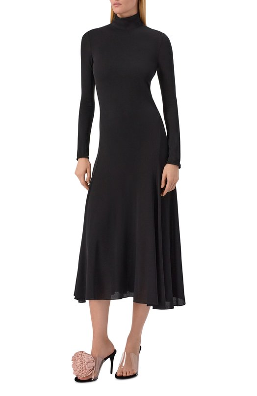 Платье из вискозы Alaia AA9R2789J070B Чёрный  AA9R2789J070B Фото 3