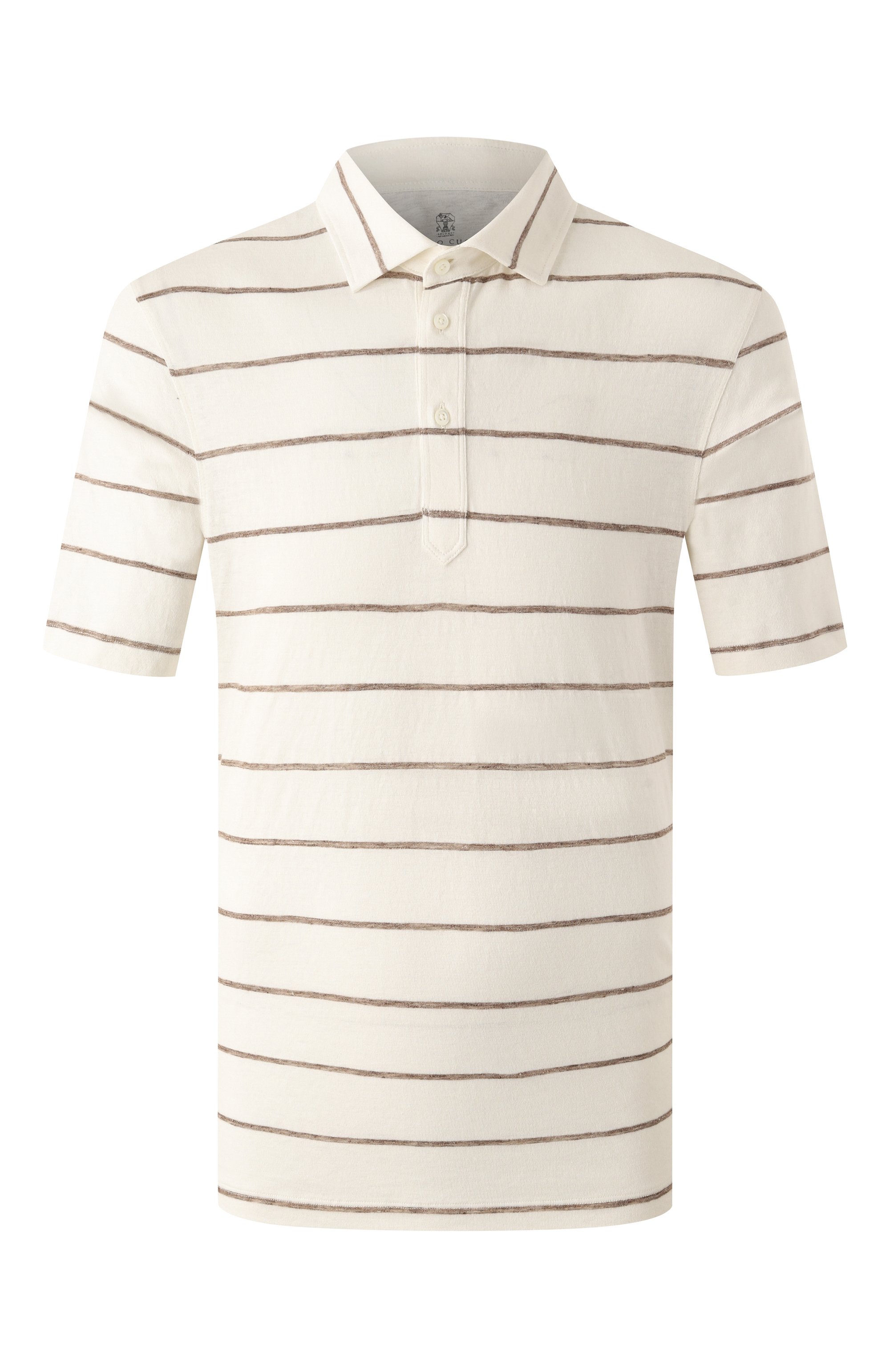 Поло изо льна и хлопка BRUNELLO CUCINELLI, арт. MW8343936P, фото 1