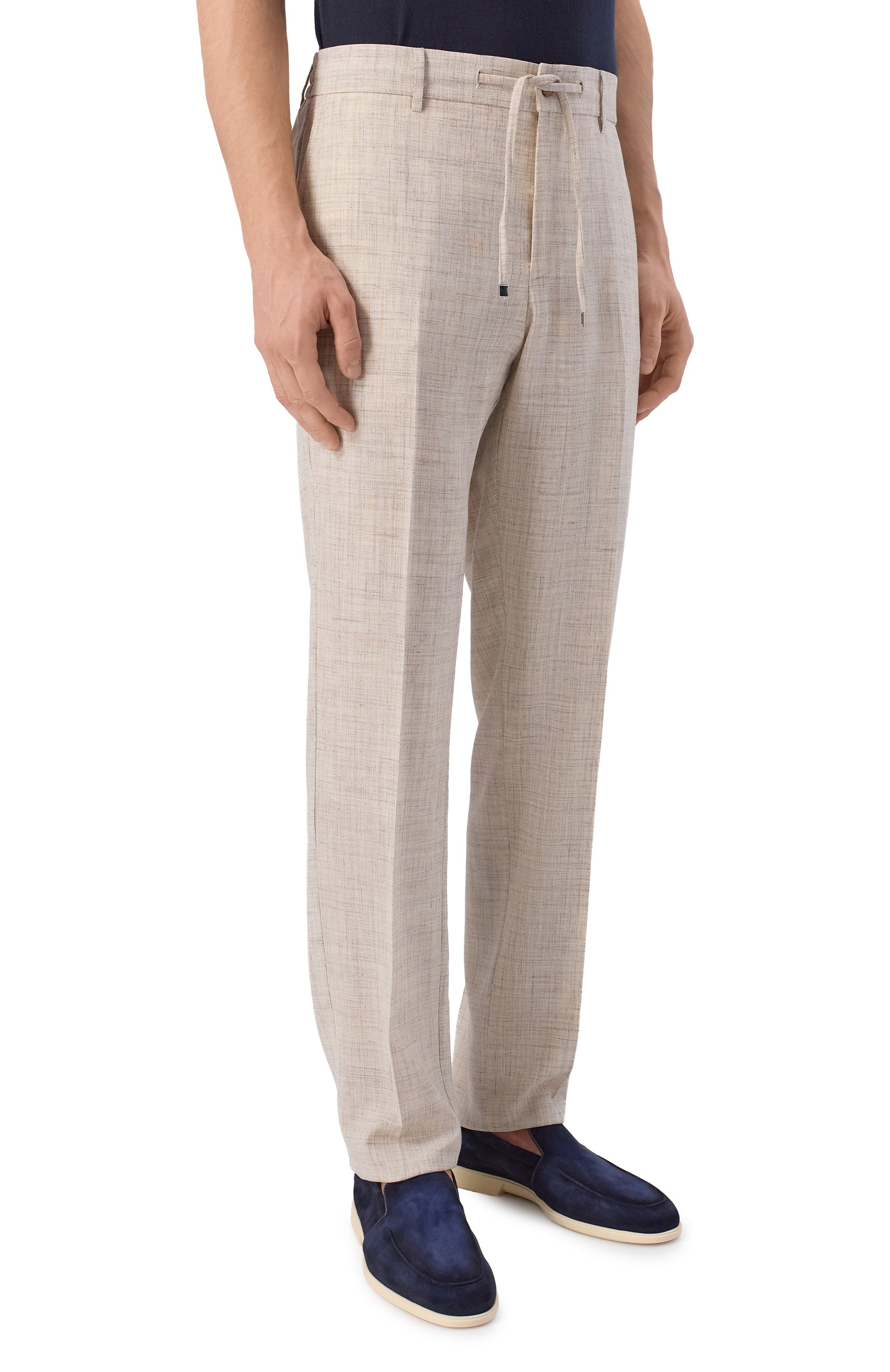 Брюки из шерсти и шелка ANDREA CAMPAGNA, арт. SPIAGGIA20/LP184U, фото 3