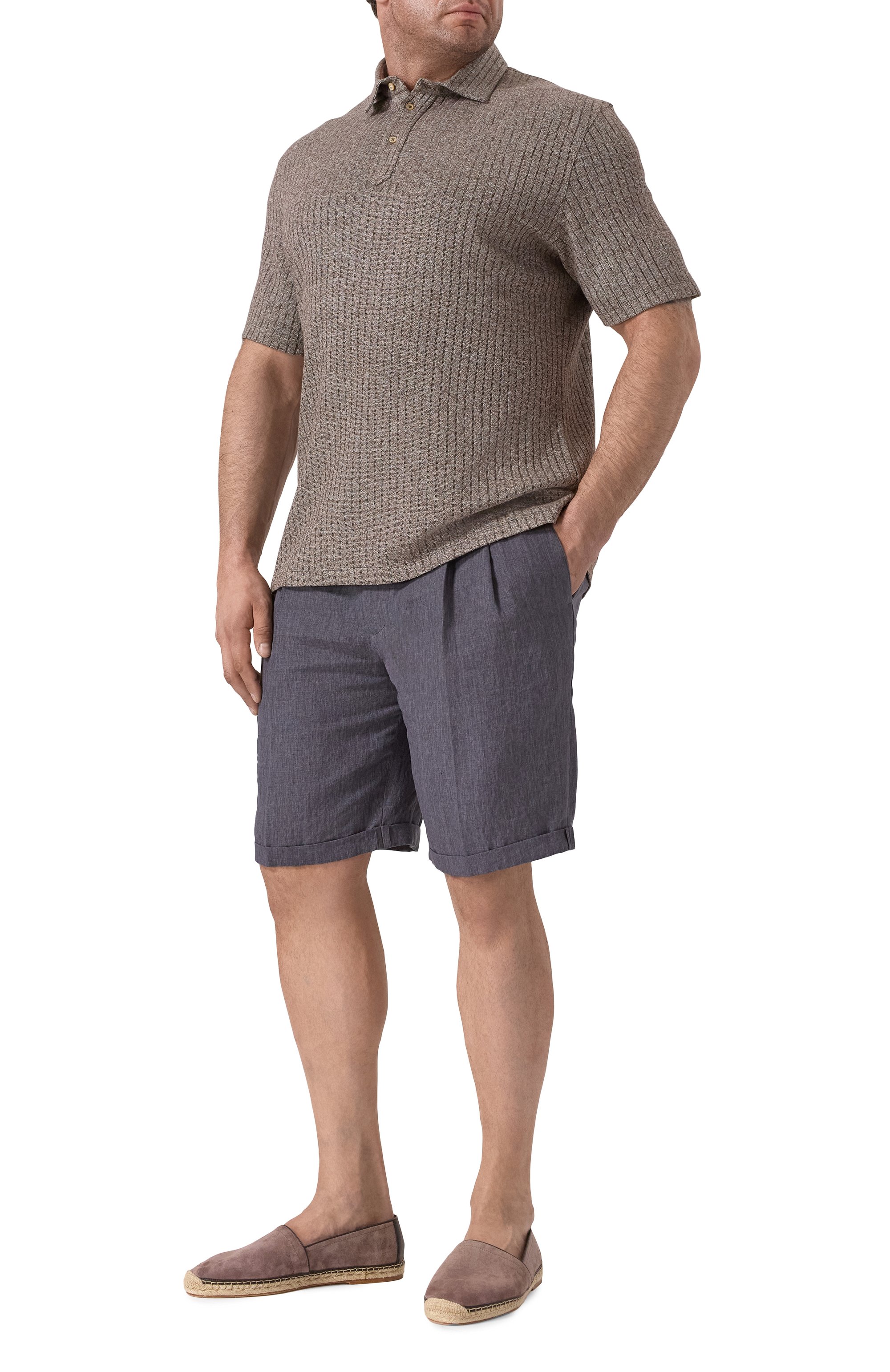 Поло изо льна и хлопка BRUNELLO CUCINELLI, арт. MW8653936, фото 2