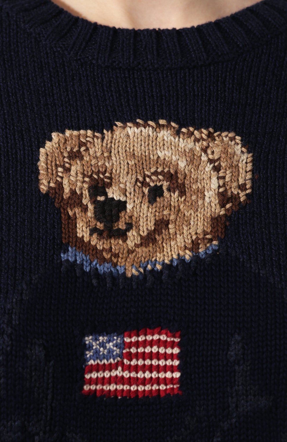 Свитер из смеси хлопка и льна POLO RALPH LAUREN темно-синего цвета по цене 26150 руб., арт. 211698558, фото 5 Свитер из смеси хлопка и льна POLO RALPH LAUREN, арт. 211698558, фото 5