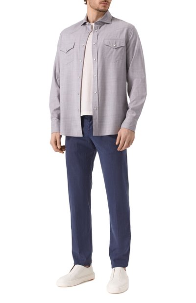 Шерстяная рубашка BRUNELLO CUCINELLI, арт. MM6704008, фото 2