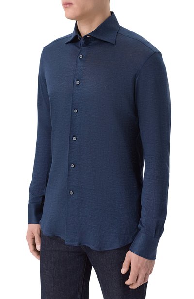 Льняная рубашка MVST, арт. SLIM/GABRIELLE/R0UND/800-JERSEY, фото 3