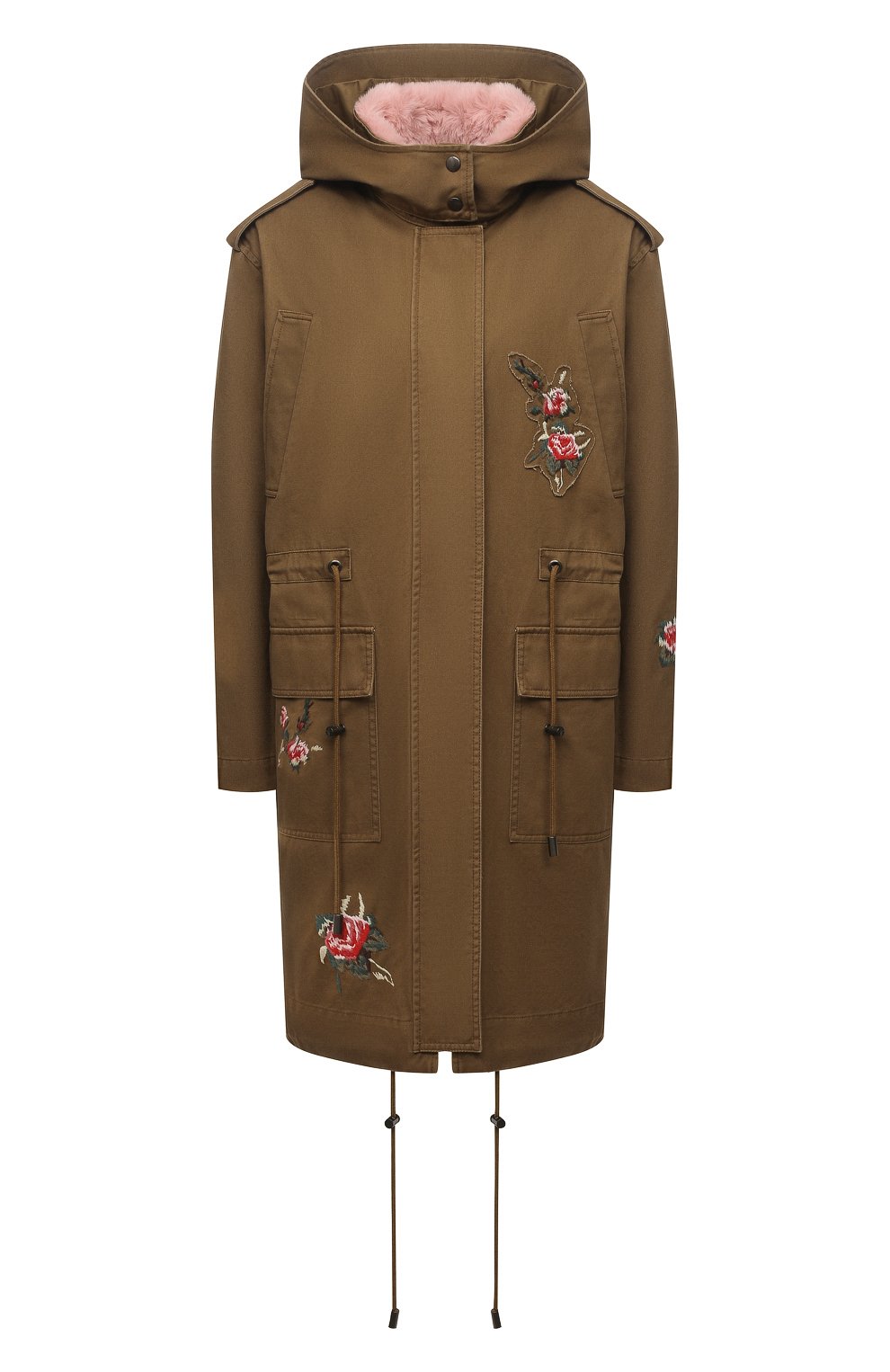 Хлопковая парка REDVALENTINO хаки цвета по цене 109500 руб., арт. WR3CK00S/63F, фото 1 Хлопковая парка REDVALENTINO, арт. WR3CK00S/63F, фото 1