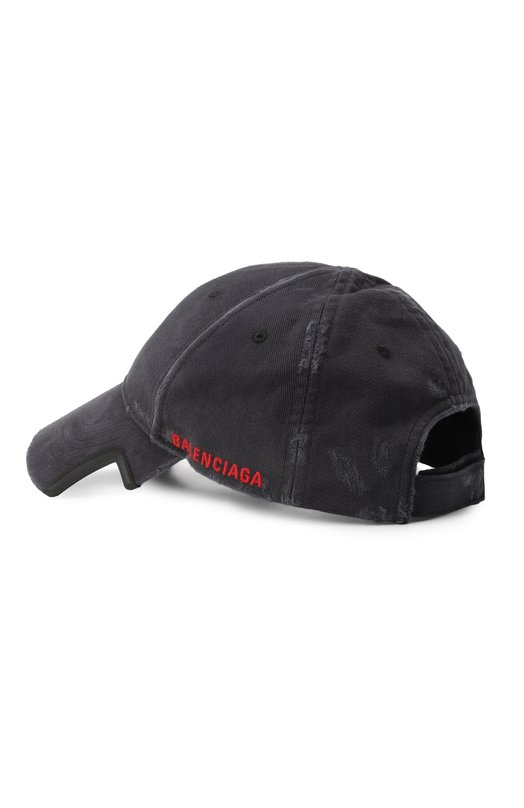 Хлопковая бейсболка Balenciaga 829208/410B2 Чёрный  829208/410B2 Фото 3