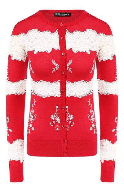 Женский кардиган из смеси шелка и хлопка DOLCE & GABBANA, арт. FX359T/JASFF