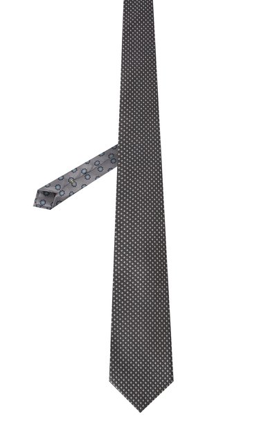 Шелковый галстук CANALI темно-серого цвета по цене 22950 руб., арт. 48/HS03566, фото 3 Шелковый галстук CANALI, арт. 48/HS03566, фото 3