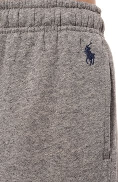 Женские хлопковые джоггеры POLO RALPH LAUREN серого цвета, арт. 211943009 | Фото 5 (Женское Кросс-КТ: Брюки-спорт, Брюки-одежда, Джоггеры - брюки; Длина (брюки, джинсы): Стандартные; Материал сплава: Проставлено; Материал внешний: Хлопок; Стили: Спорт-шик; Драгоценные камни: Проставлено)