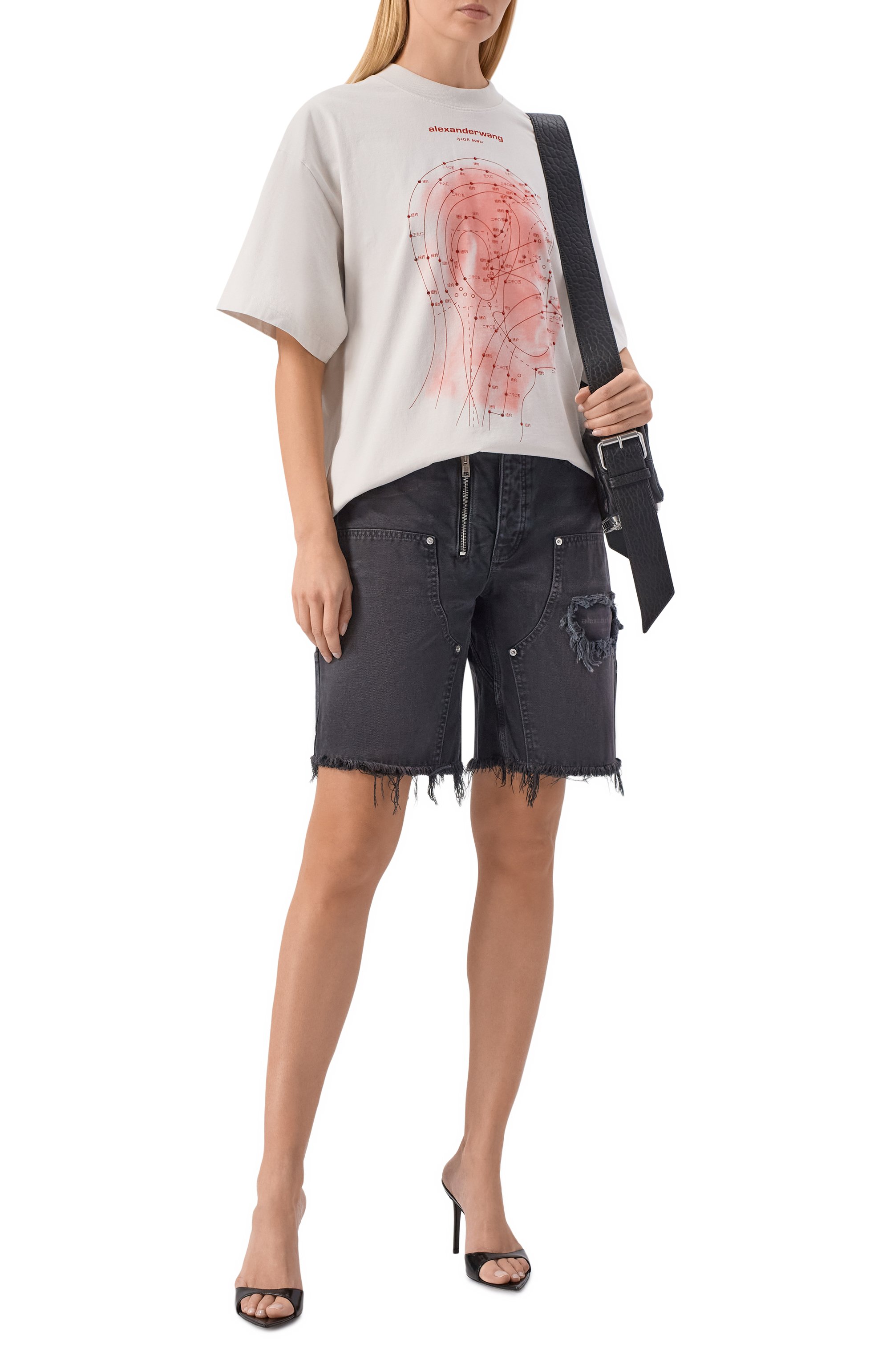 Джинсовые шорты carpenter ALEXANDER WANG, арт. 4DC2264160, фото 2