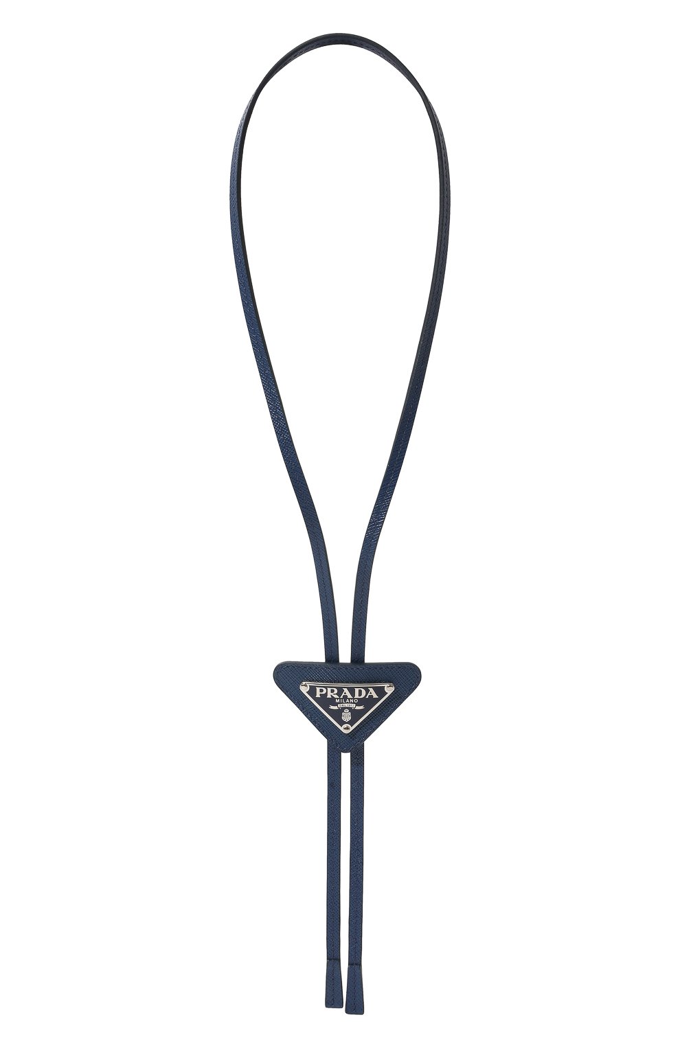 Кожаный галстук боло PRADA синего цвета по цене 42000 руб., арт. 2IC027-QHH-F0016, фото 1 Кожаный галстук боло PRADA, арт. 2IC027-QHH-F0016, фото 1