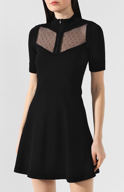 Платье из вискозы REDVALENTINO черного цвета по цене 38900 руб., арт. RR3KDA05/FNE, фото 3 Платье из вискозы REDVALENTINO, арт. RR3KDA05/FNE, фото 3