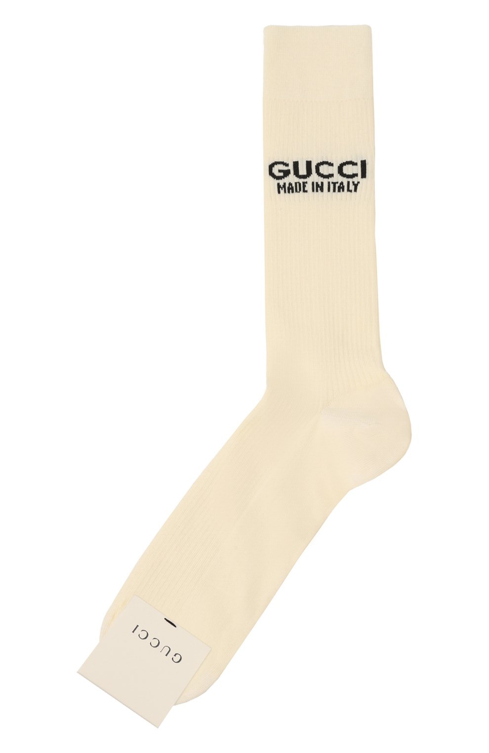 Хлопковые носки GUCCI кремового цвета по цене 23250 руб., арт. 774412/4GAHV, фото 1 Хлопковые носки GUCCI, арт. 774412/4GAHV, фото 1