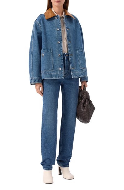 Джинсовая куртка BOTTEGA VENETA голубого цвета по цене 369500 руб., арт. A00705/V69P0, фото 2 Джинсовая куртка BOTTEGA VENETA, арт. A00705/V69P0, фото 2