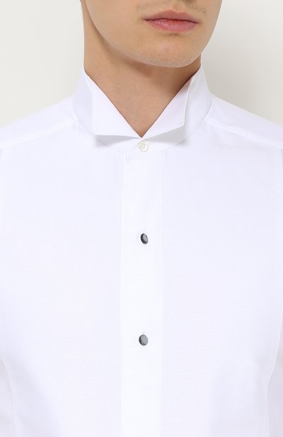 Хлопковая сорочка под смокинг с воротником бабочка ZEGNA, арт. 8019609MENSM, фото 5