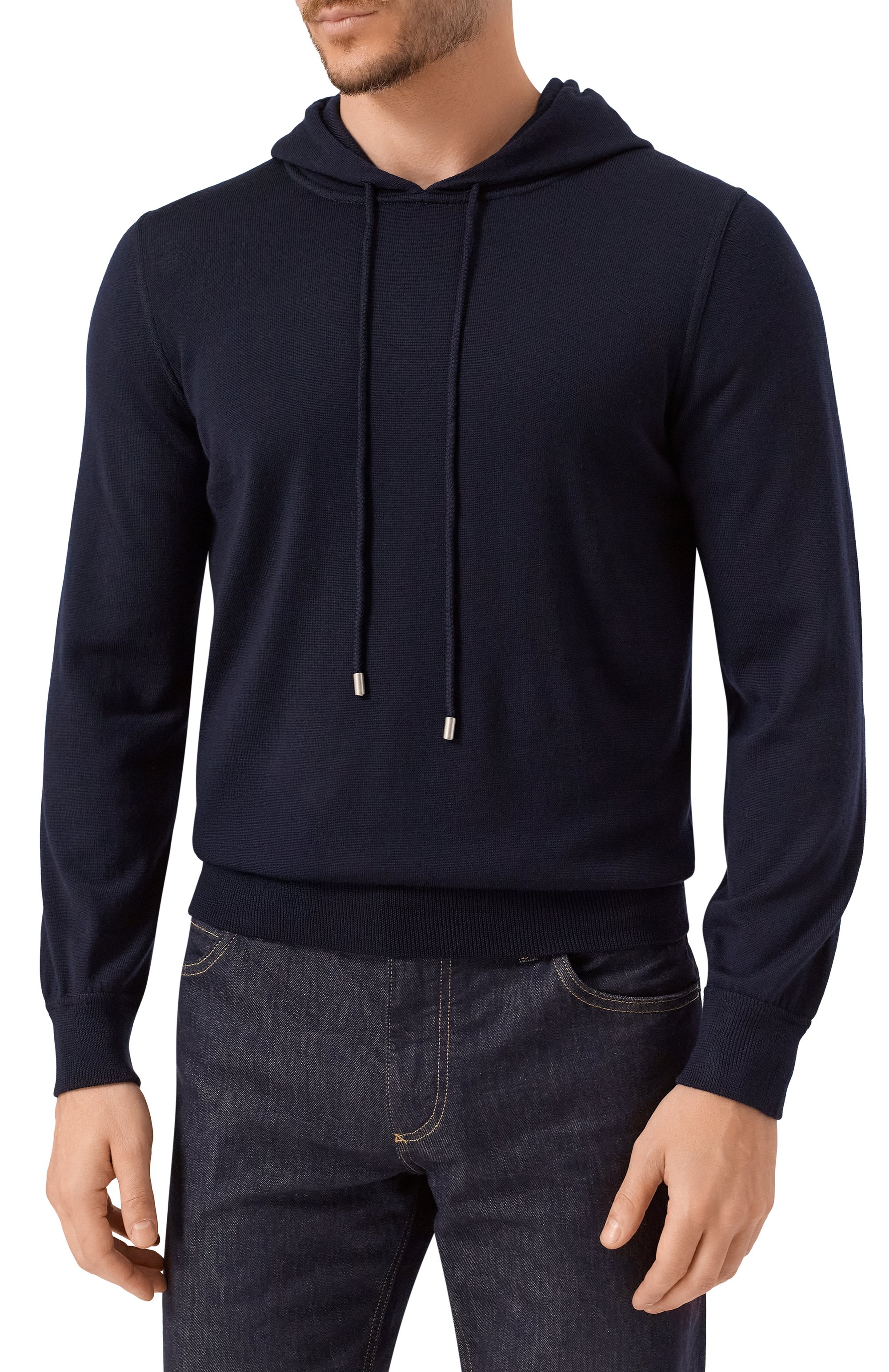 Шерстяное худи GRAN SASSO темно-синего цвета по цене 38300 руб., арт. 57122/14801, фото 3 Шерстяное худи GRAN SASSO, арт. 57122/14801, фото 3