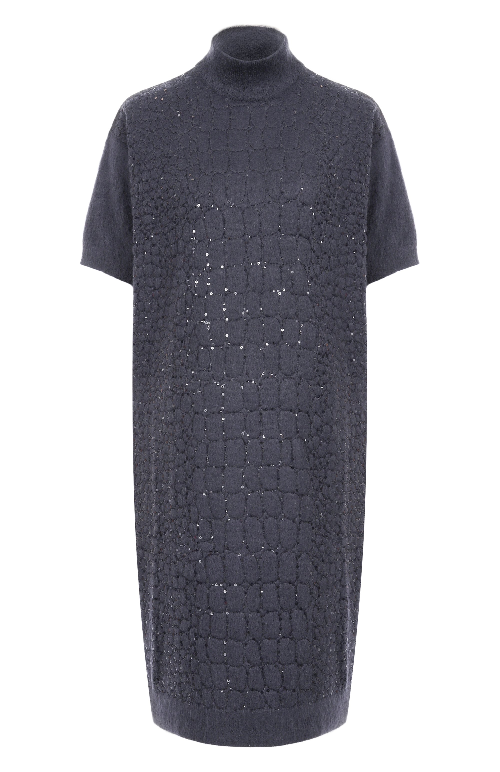 Платье из шерсти и кашемира BRUNELLO CUCINELLI синего цвета по цене 369500 руб., арт. MBP240A94P, фото 1 Платье из шерсти и кашемира BRUNELLO CUCINELLI, арт. MBP240A94P, фото 1