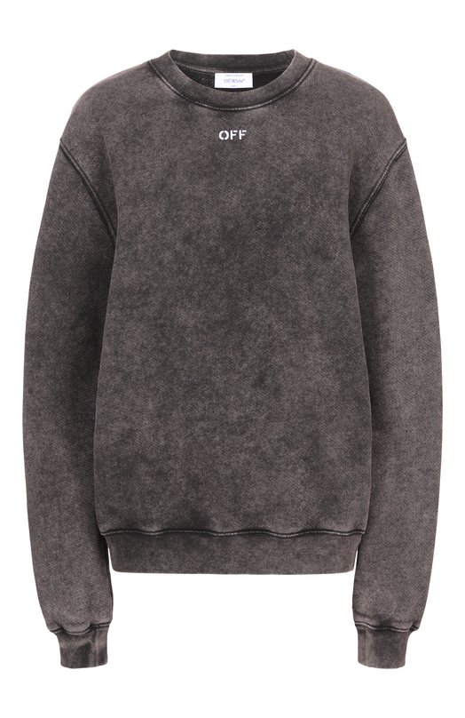 Хлопковый свитшот Off-White 0WBA055F25FLE002 Серый 0WBA055F25FLE002
