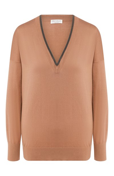 Женский хлопковый пуловер BRUNELLO CUCINELLI, арт. M8Z840402