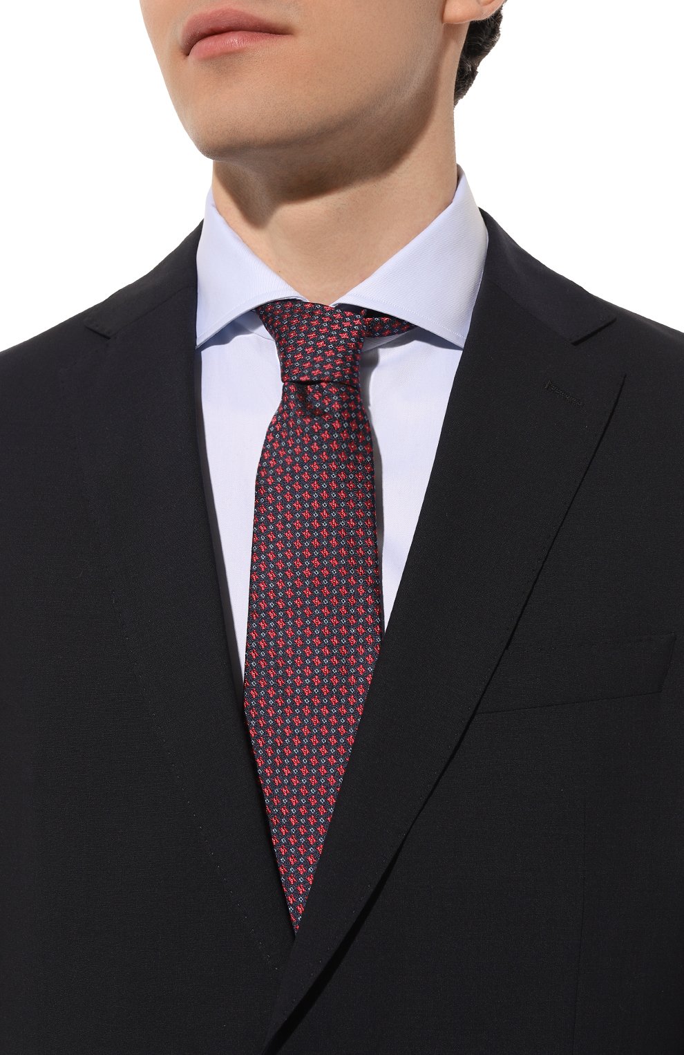 Шелковый галстук KITON красного цвета по цене 31900 руб., арт. UCRVKLC02I54, фото 2 Шелковый галстук KITON, арт. UCRVKLC02I54, фото 2