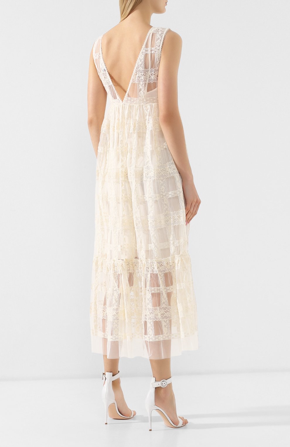 Хлопковое платье ERMANNO ERMANNO SCERVINO, арт. 44 T AB53 TRI, фото 4