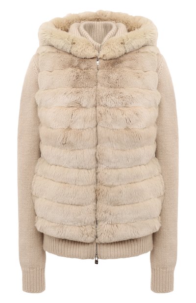 Женский кардиган с меховым жилетом LORO PIANA, арт. FAE6497