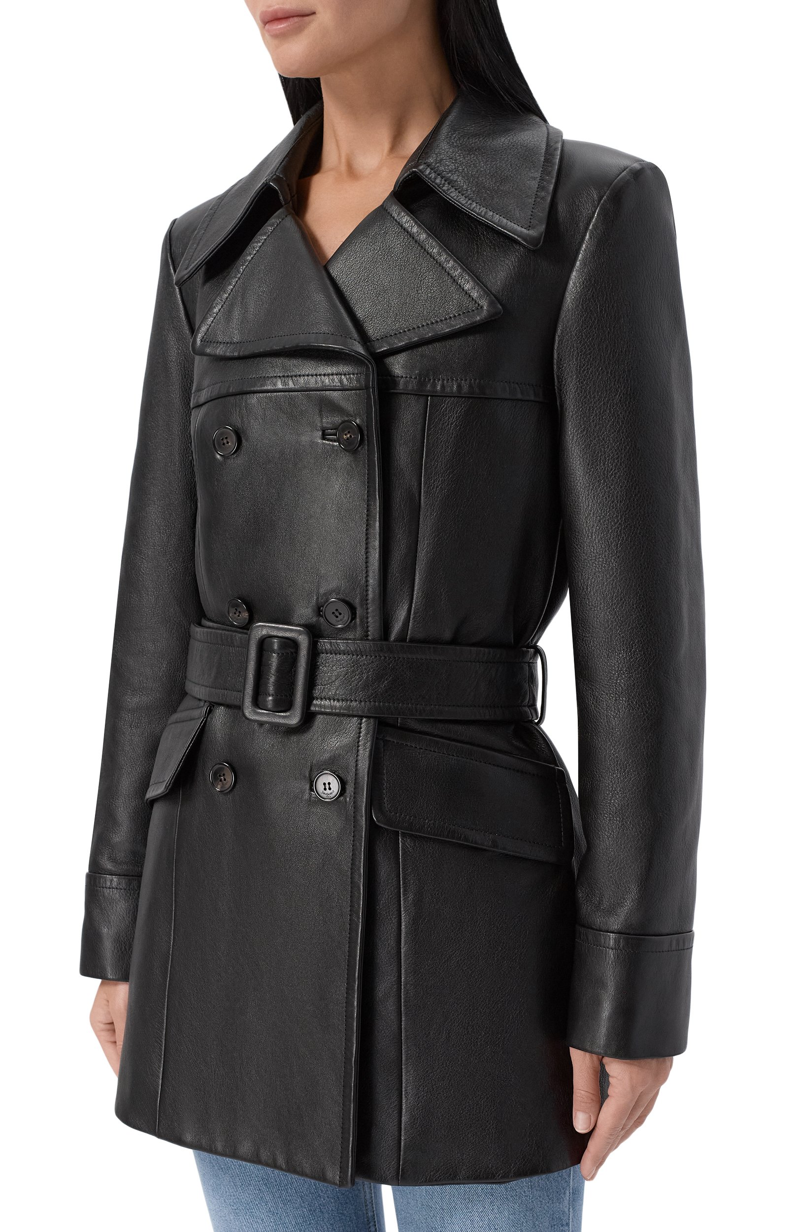 Кожаная куртка SAINT LAURENT черного цвета по цене 1060000 руб., арт. 876892/YCQT2, фото 3 Кожаная куртка SAINT LAURENT, арт. 876892/YCQT2, фото 3