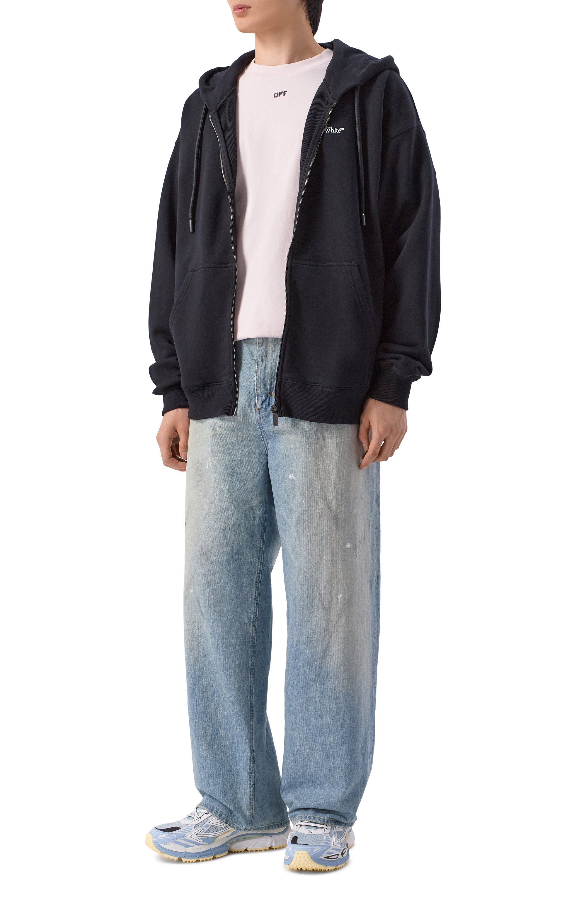 Комбинированные кроссовки be right back OFF-WHITE, арт. 0MIA295S26FAB001, фото 2