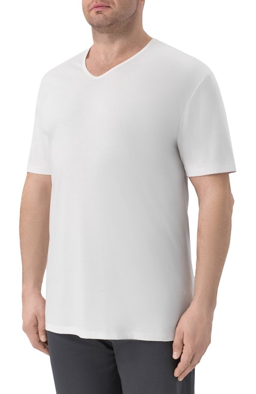 Хлопковая футболка Zimmerli 286-1442_001 Белый  286-1442_001 Фото 3