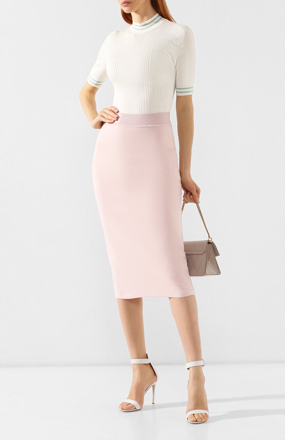 Топ FENDI бежевого цвета по цене 46600 руб., арт. FZY781 A60P, фото 2 Топ FENDI, арт. FZY781 A60P, фото 2