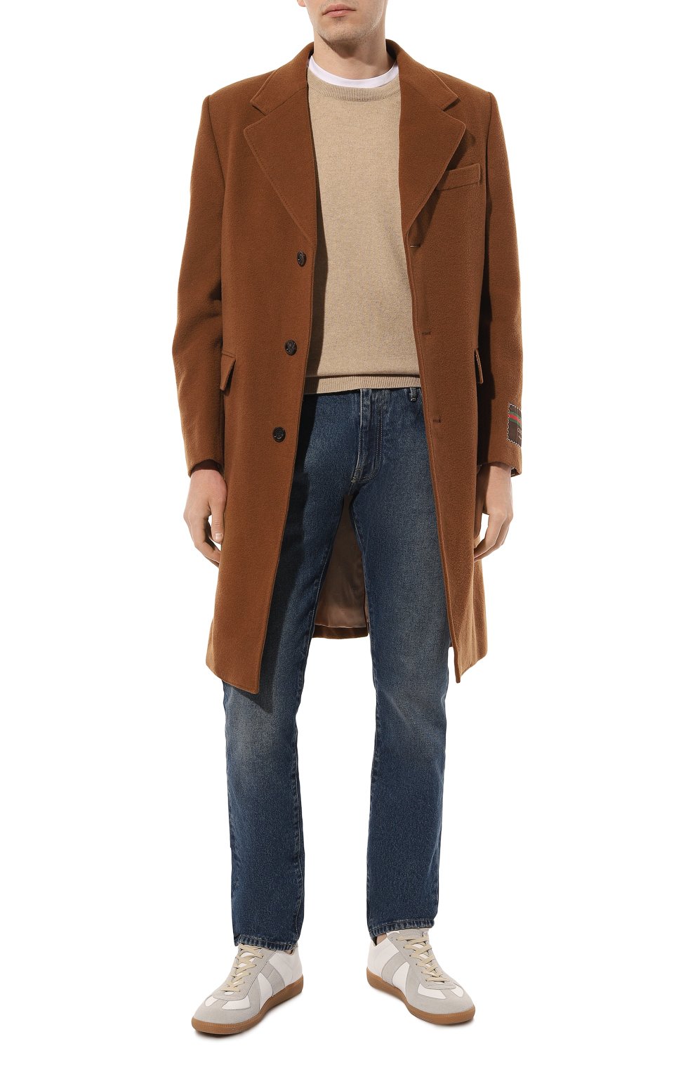 Шерстяное пальто GUCCI коричневого цвета по цене 388800 руб., арт. 609000 ZACEV, фото 2 Шерстяное пальто GUCCI, арт. 609000 ZACEV, фото 2