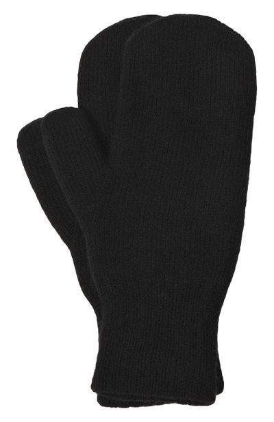 Варежки из шерсти и кашемира CANOE черного цвета по цене 8360 руб., арт. 6202210, фото 1 Варежки из шерсти и кашемира CANOE, арт. 6202210, фото 1