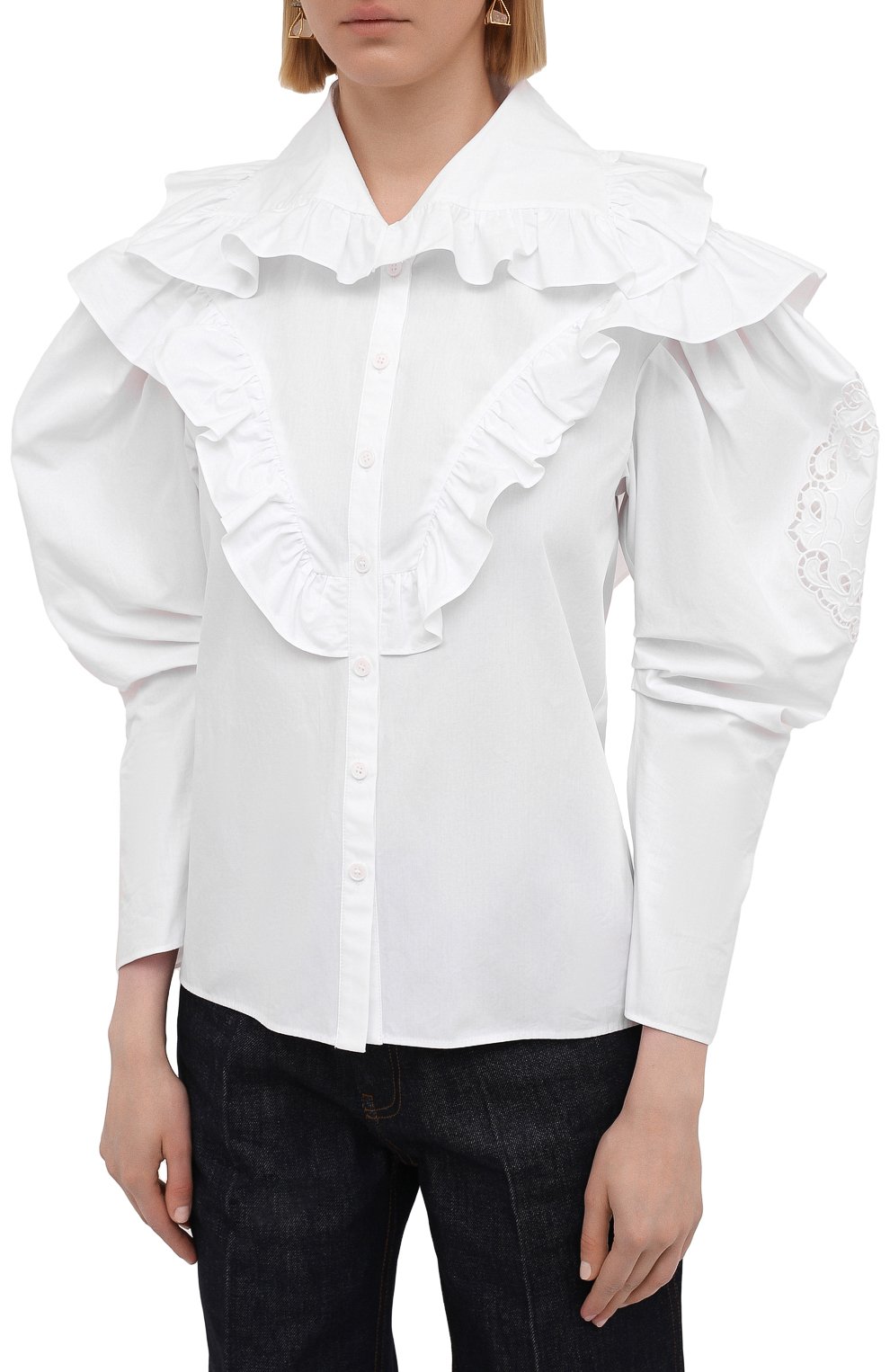 Хлопковая блузка PHILOSOPHY DI LORENZO SERAFINI, арт. A0208/2119, фото 3