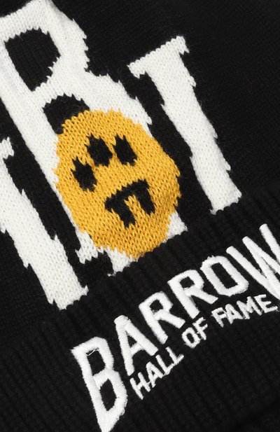 Шапка из шерсти и хлопка BARROW черного цвета по цене 11650 руб., арт. F5BKJUHT091, фото 3 Шапка из шерсти и хлопка BARROW, арт. F5BKJUHT091, фото 3