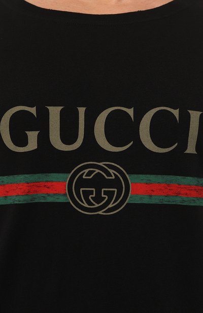 Хлопковая футболка GUCCI, арт. 440103 X3F05, фото 5