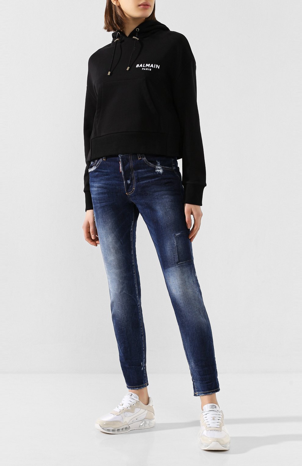 Джинсы DSQUARED2 темно-синего цвета по цене 45900 руб., арт. S75LB0269/S30663, фото 2 Джинсы DSQUARED2, арт. S75LB0269/S30663, фото 2