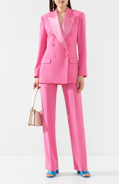 Брюки со стрелками MSGM розового цвета по цене 38650 руб., арт. 2841MDP92 207128, фото 2 Брюки со стрелками MSGM, арт. 2841MDP92 207128, фото 2