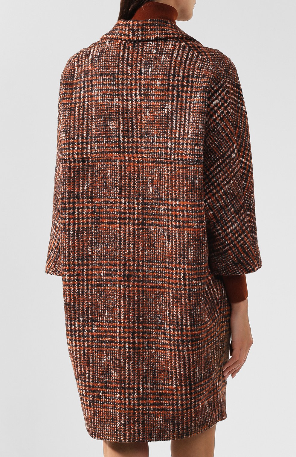 Шерстяное пальто KITON оранжевого цвета по цене 399500 руб., арт. D48608K04S24, фото 4 Шерстяное пальто KITON, арт. D48608K04S24, фото 4