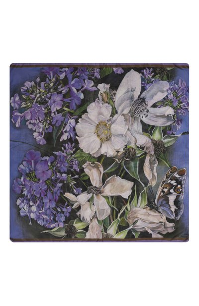 Шелковый платок голубой букет GOURJI, арт. T23BLB7R/1, фото 4