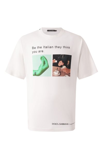 Мужская хлопковая футболка DOLCE & GABBANA, арт. G8PN9T/G704Z