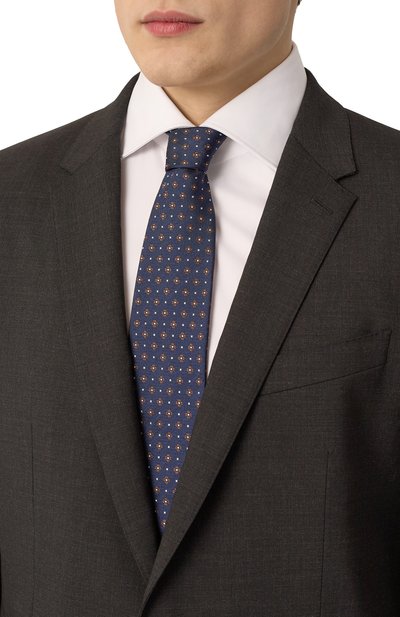 Шелковый галстук ZEGNA темно-синего цвета по цене 30950 руб., арт. 1P8/Z9D02TA9, фото 2 Шелковый галстук ZEGNA, арт. 1P8/Z9D02TA9, фото 2