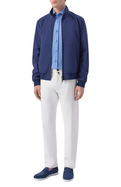 Рубашка из шелка и хлопка STEFANO RICCI голубого цвета по цене 124000 руб., арт. CJ007302/TE3100, фото 2 Рубашка из шелка и хлопка STEFANO RICCI, арт. CJ007302/TE3100, фото 2